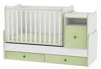 Трансформиращо се детско легло Lorelli - Trend Plus, бяло и зелено