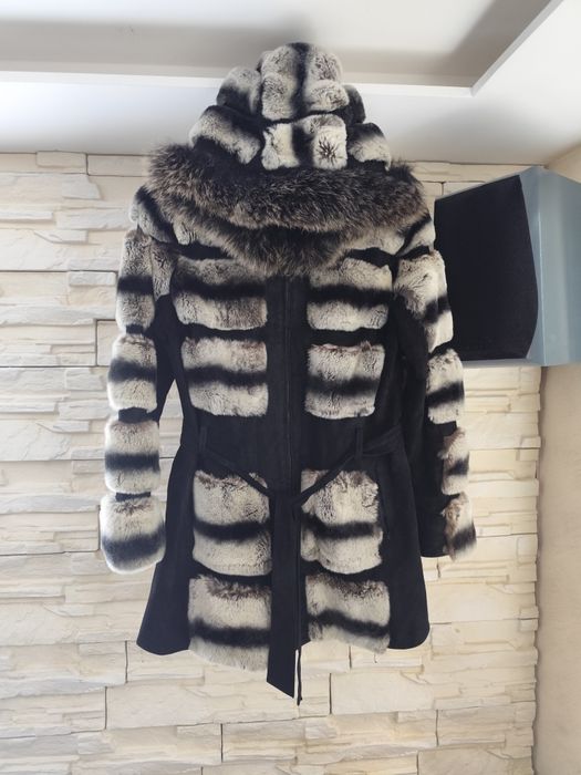 Естествена кожа и естествен косъм от чинчила мл-250лв