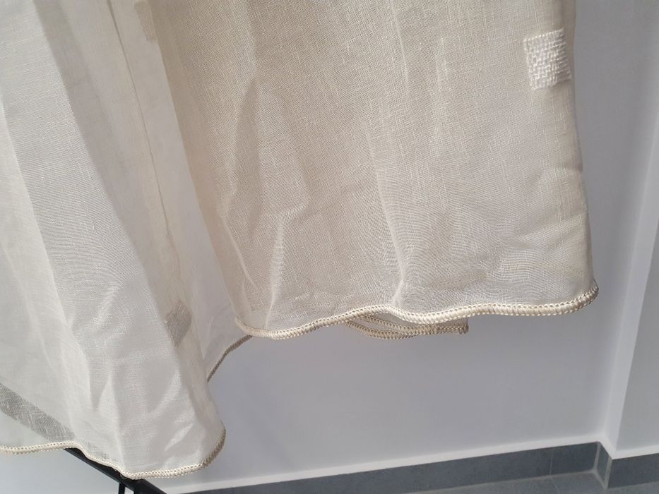 Перде от изкуствен лен, ушито, 170х210 см