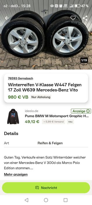 Set 4 jante originale Mercedes + anvelope