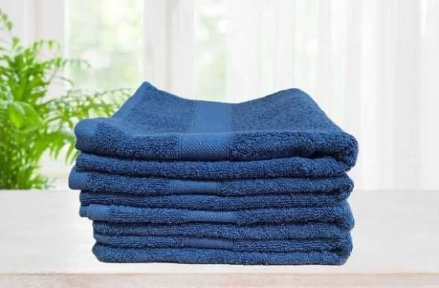 Set 4 prosoape de baie, Bumbac, Bleumarin