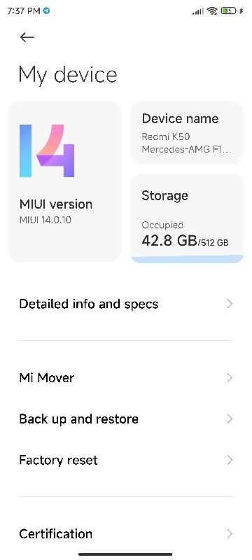 Redmi K50 Ultra Mers AMG paketi