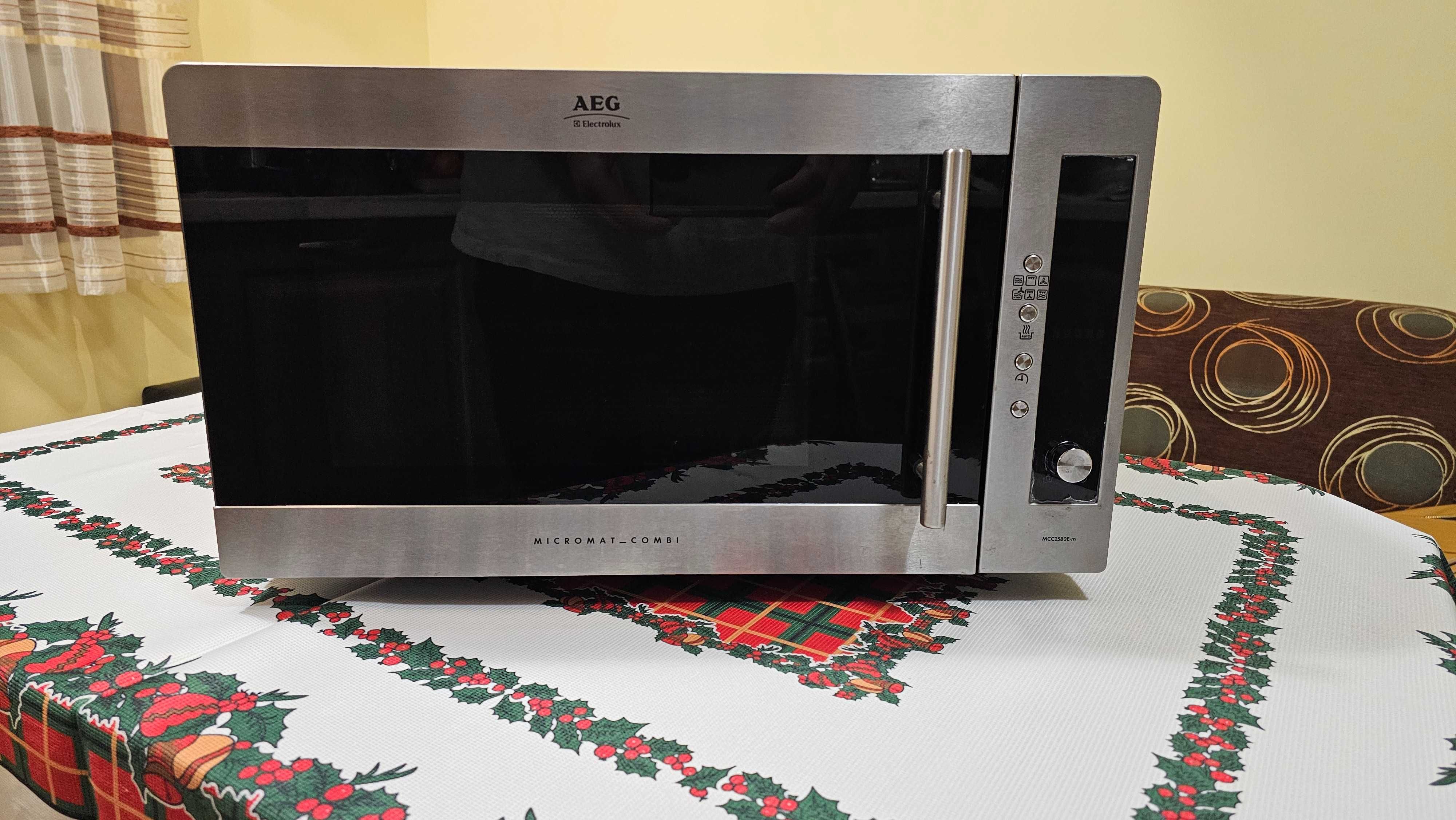 Микровълнова фурна AEG - С Конвекция и Грил - Инокс