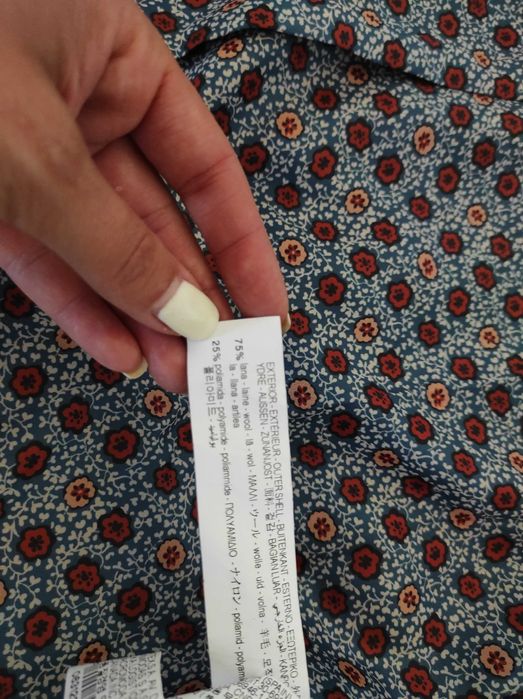 Вълнено палто Zara за момиче 134 см