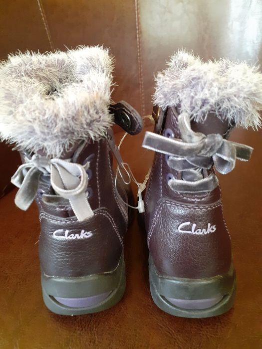 Cizme Clarks de piele, interior 12 cm