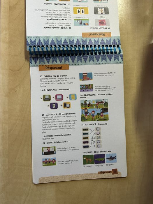 Caiet cu jocuri română și engleză, 8-9 ani