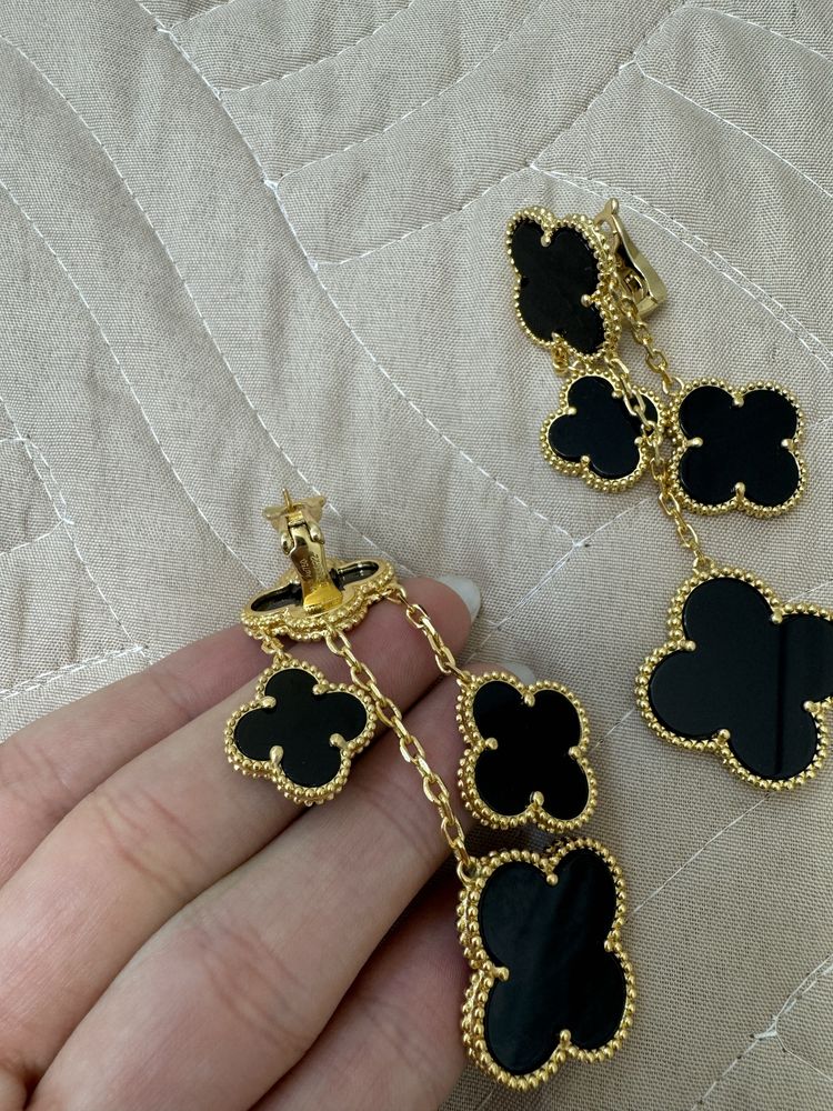 Серьги Van Cleef & Arpels с упаковкой