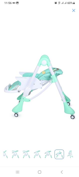 Стульчик для кормления Babyton Happy Animals Green