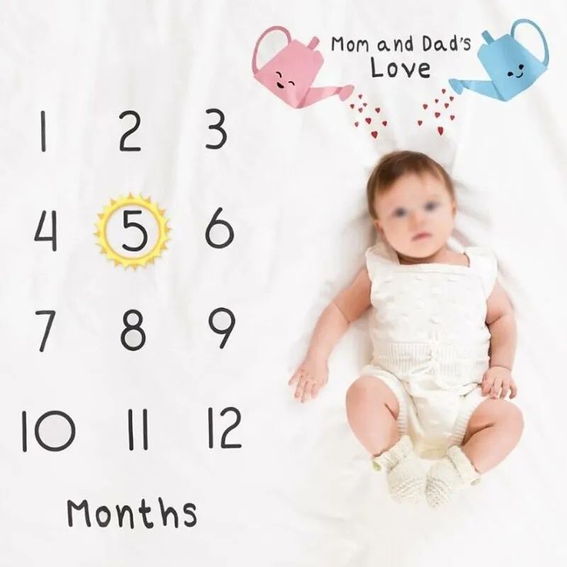 Păturică milestones - fundal de fotografii pentru bebeluși