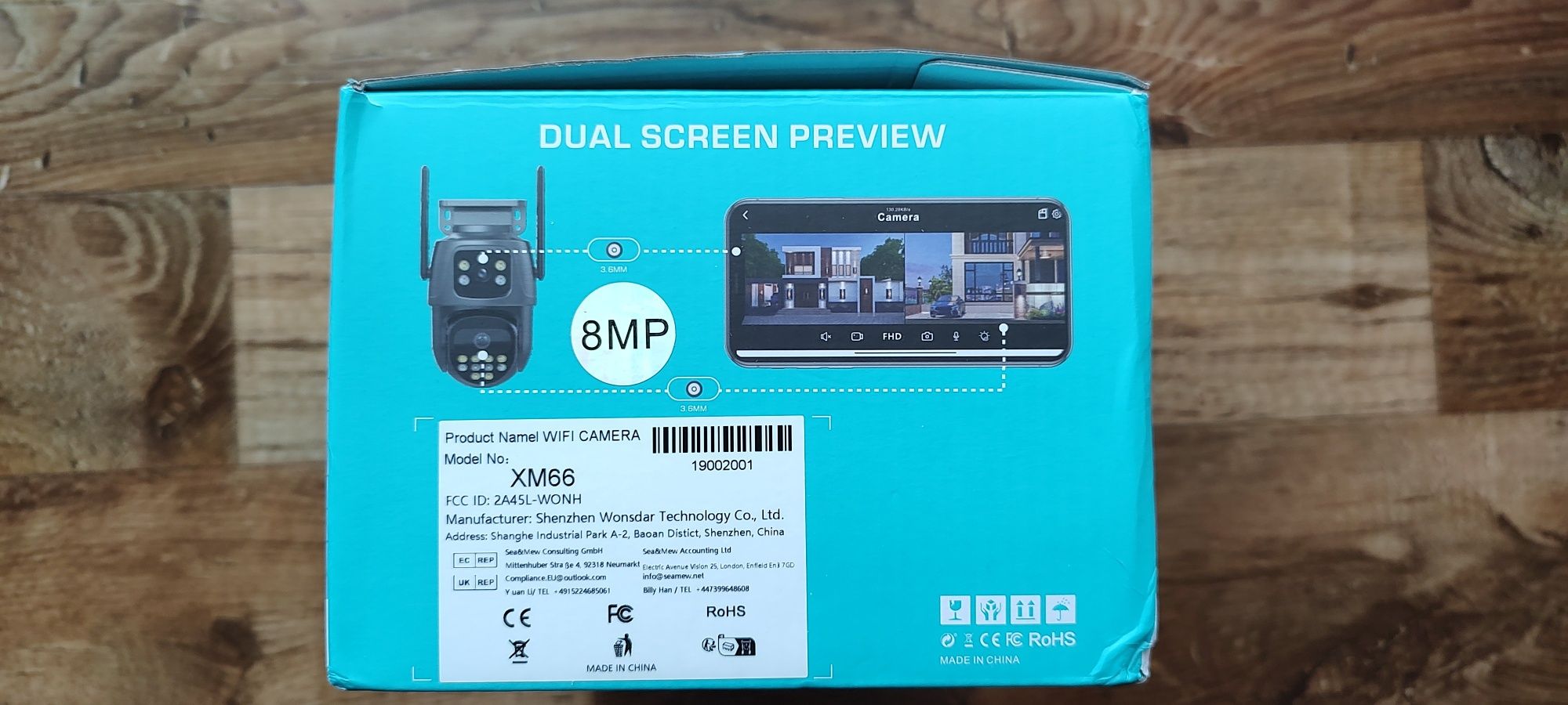 Двойна wi fi камера 8MP HD