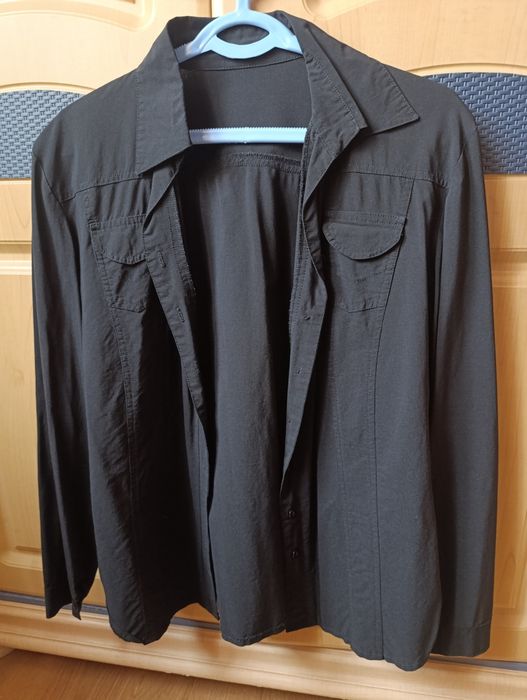 Белый свитер/свитерок и рубашка размер М