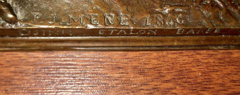 Vand Statuete bronz P.J. Mêne „Djinn Étalon Barbe”aduse din Paris 1856