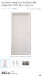 Usa noua interior cu toc, stanga, alb, 202 x 66 x 4 cm