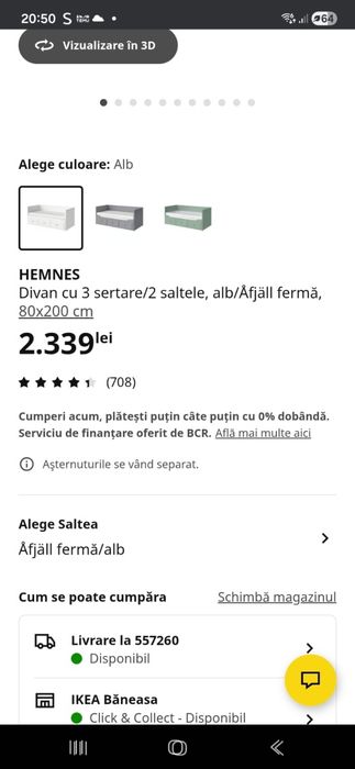 Pat/ divan Ikea stare excelenta