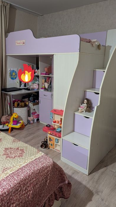 Детская кровать чердак для девочки