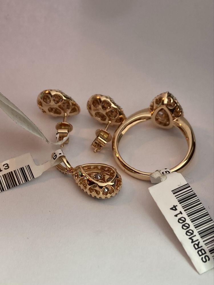 Set lux aur roz 18kt.cu diamante 3.23ct
