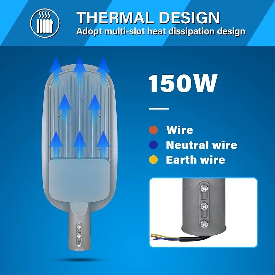 Външни Улични лампи LED осветителни тела за паркинг, 150W 15000 лумена
