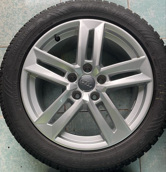 Jante aliaj R17 originale AUDI A4 B8 B9 225/50/17 iarna Dunlop Sport