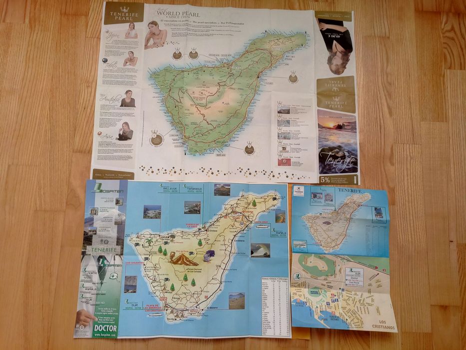 5 vederi și 3 hărți Tenerife- insulele Canare