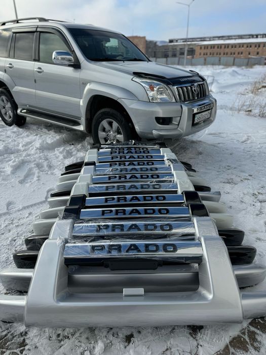 Губа на передний бампер Тойота Прадо 120 gx470