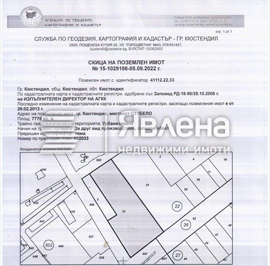 Продава се парцел с топ локация в град Кюстендил!
