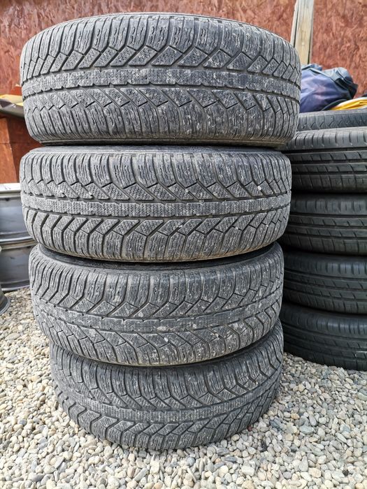 Jante Oțel 5x112 R16 Volkswagen Seat Skoda Audi + anvelope 205/60r16
