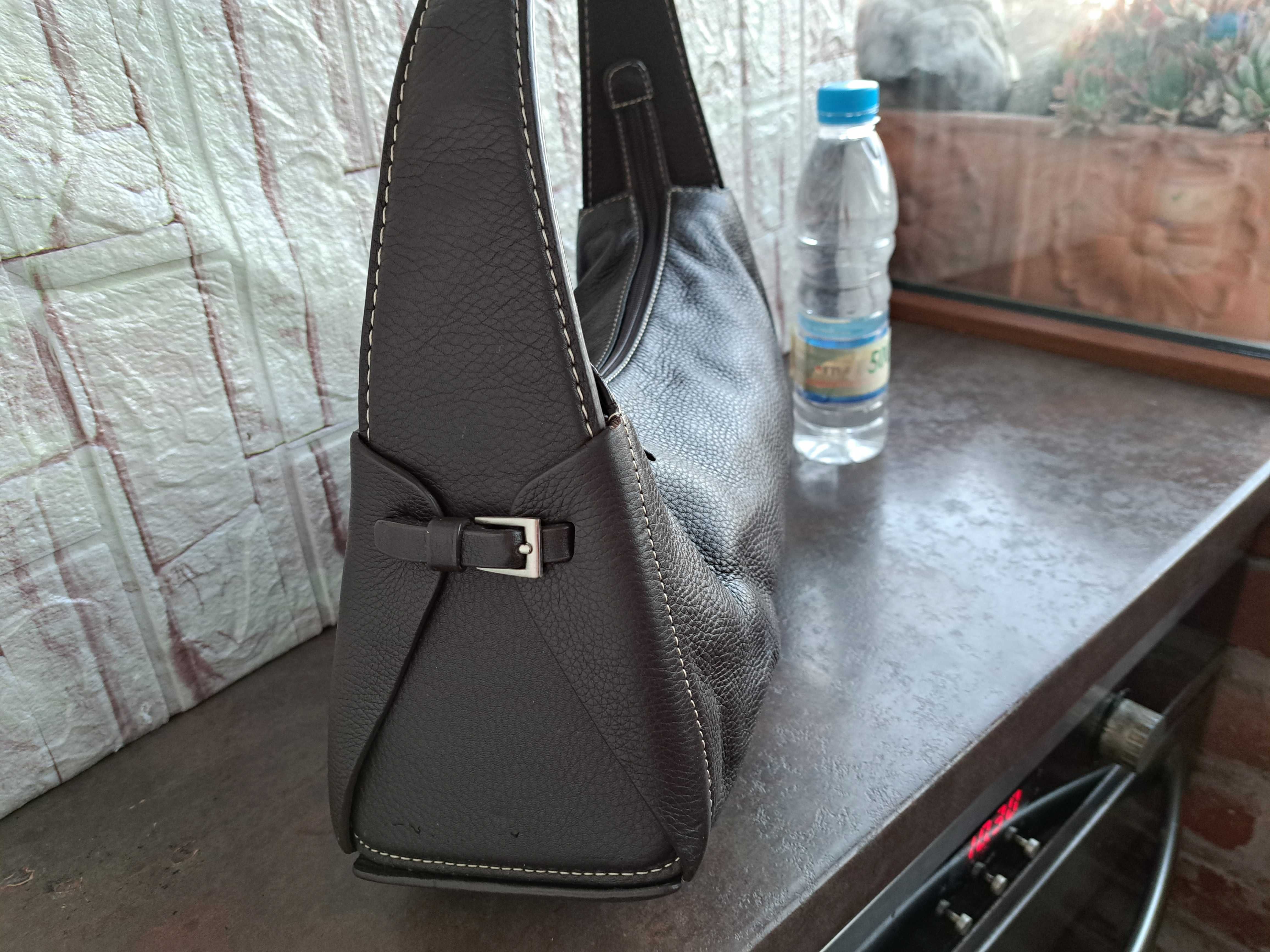 GERRY WEBER-малка кафява чанта/естествена кожа