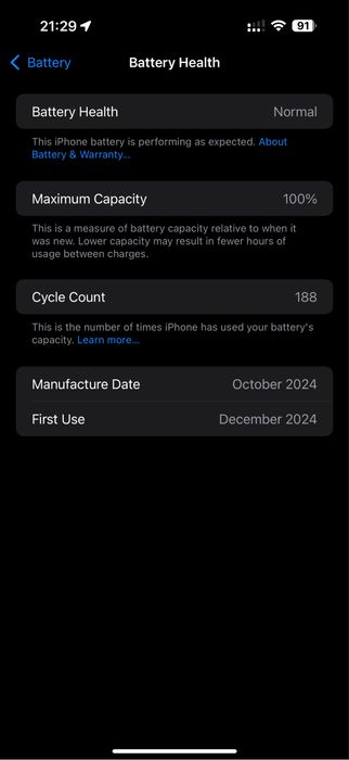 iPhone 16 Pro Max 256 LLA 100% Desert rang Komplekt sotiladi
