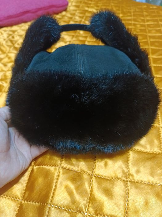 Шапка  мужская норковая ушанка  подросковая  размер 7