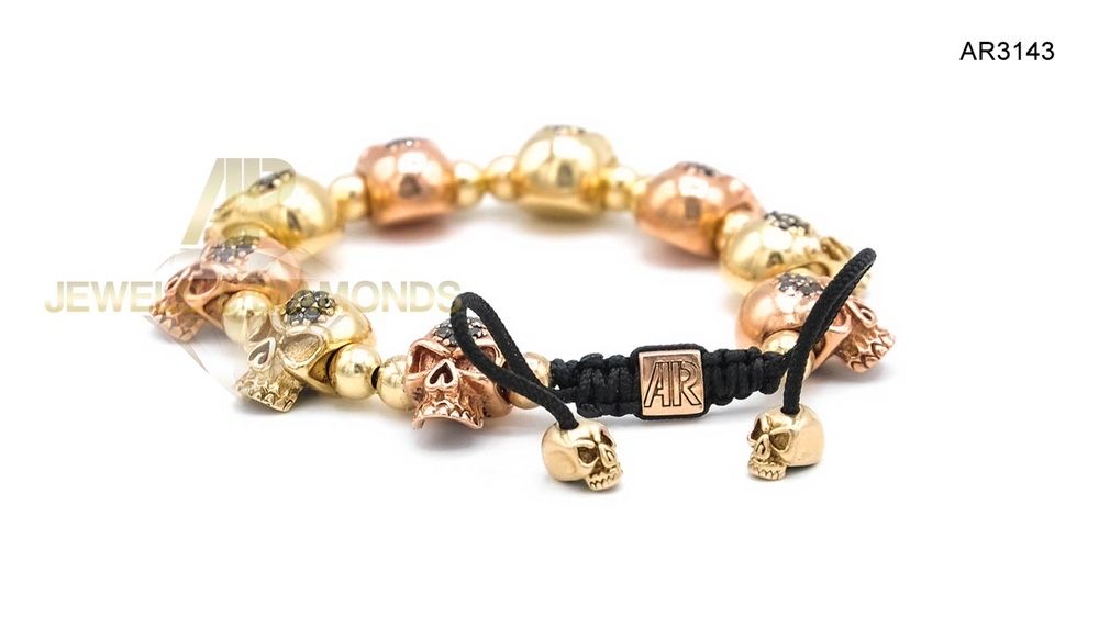 Bratara Aur 14 K model nou Skull Collection ARJEWELS (AR3143)