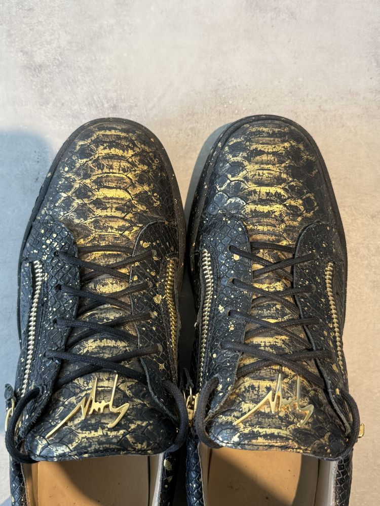 Giuseppe Zanotti Crocodile limited edition Gold/Black, Мъжки обувки!!!