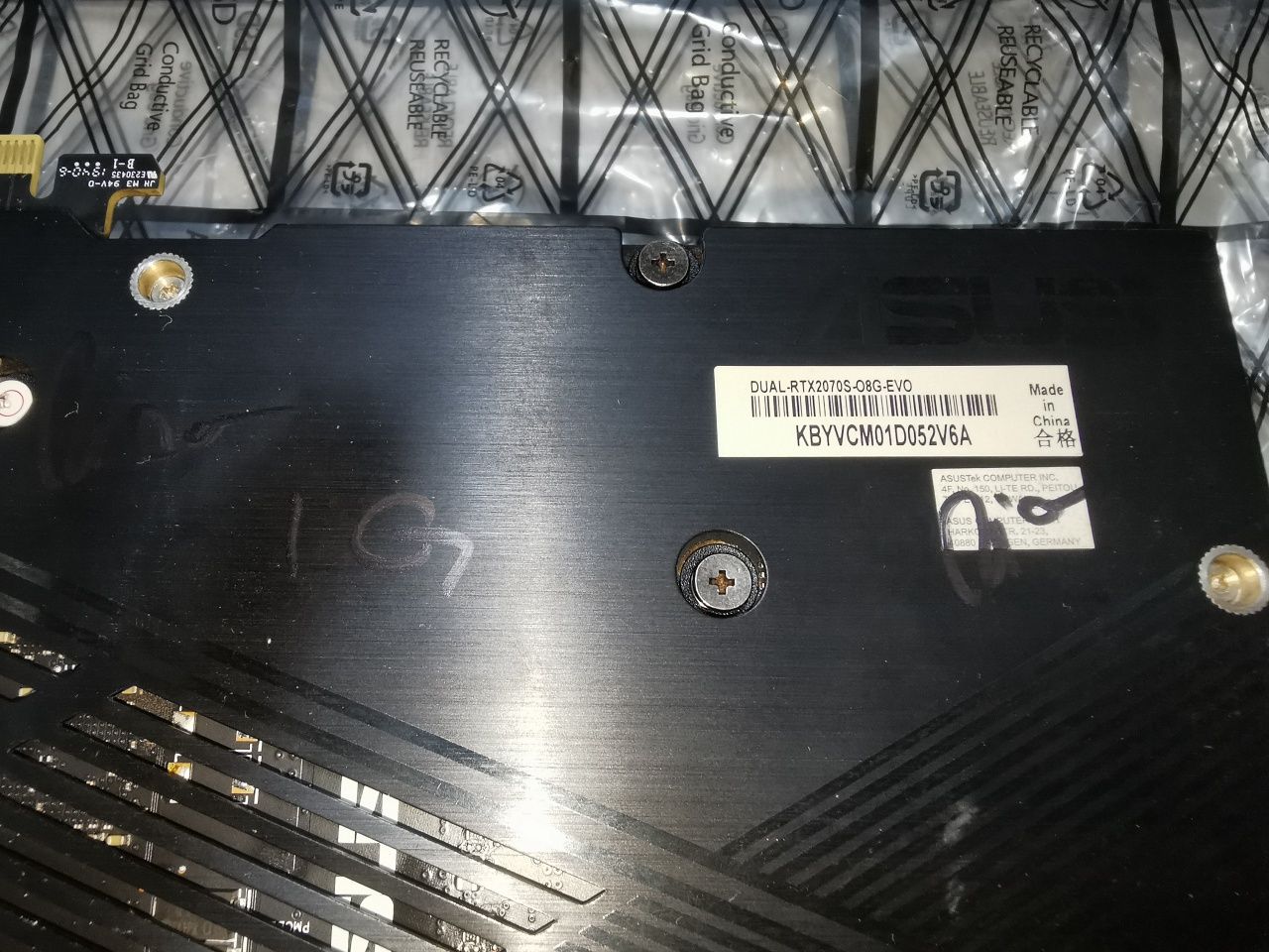 Placa video Asus dual RTX 2070 super 8 GB