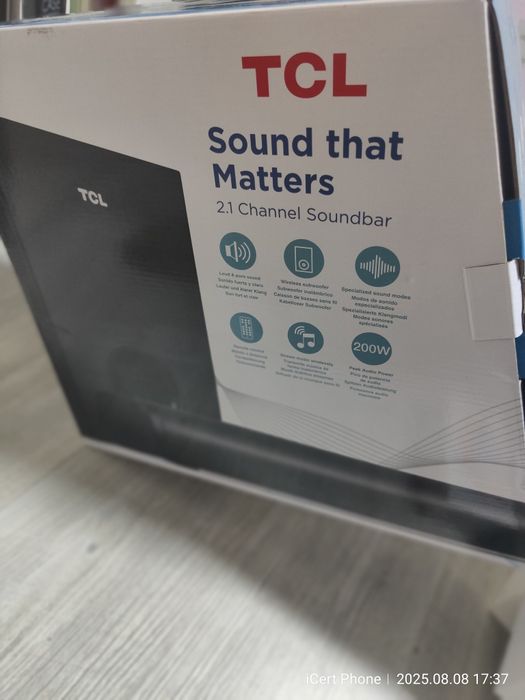 Soundbar TCL S522W, 2.1, 200W, Bluetooth, Dolby, Subwoofer Wireless