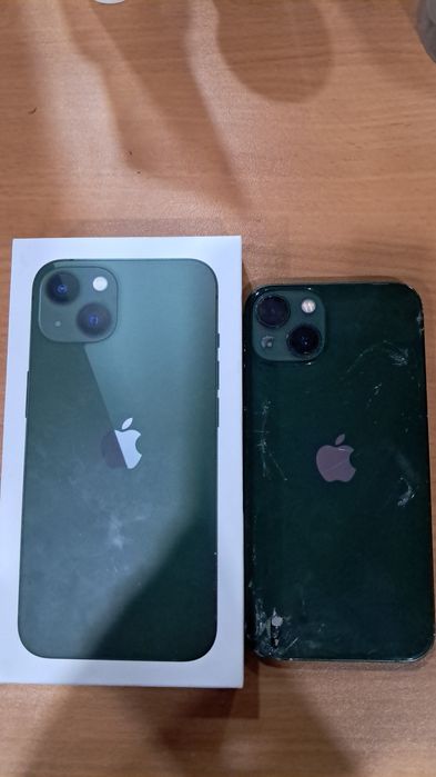 Продам айфон 13,состояние среднее, перед целый, задняя крышка разбита