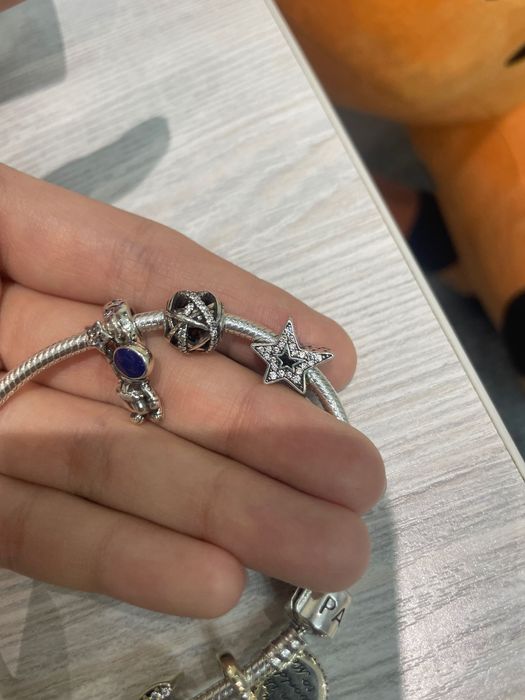 Оригинальный серебряный браслет Pandora с 5 шармами