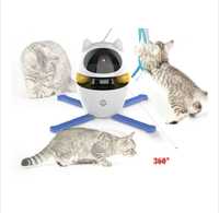Jucarie pentru pisici, animale cu 3 functii, laser, mingii