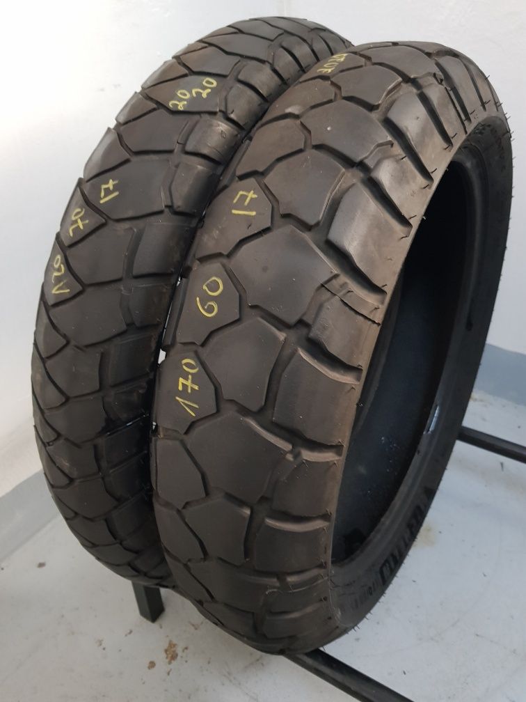 Set anvelope moto 120 70 19 cu 170 60 17 Michelin anakee dot 2020