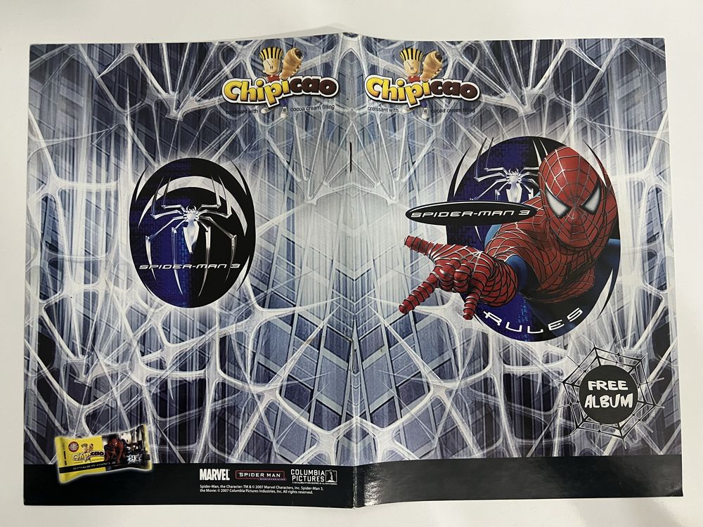 Album Spider-Man 3 Chipicao original – 2 abțibilduri, colecție Marvel