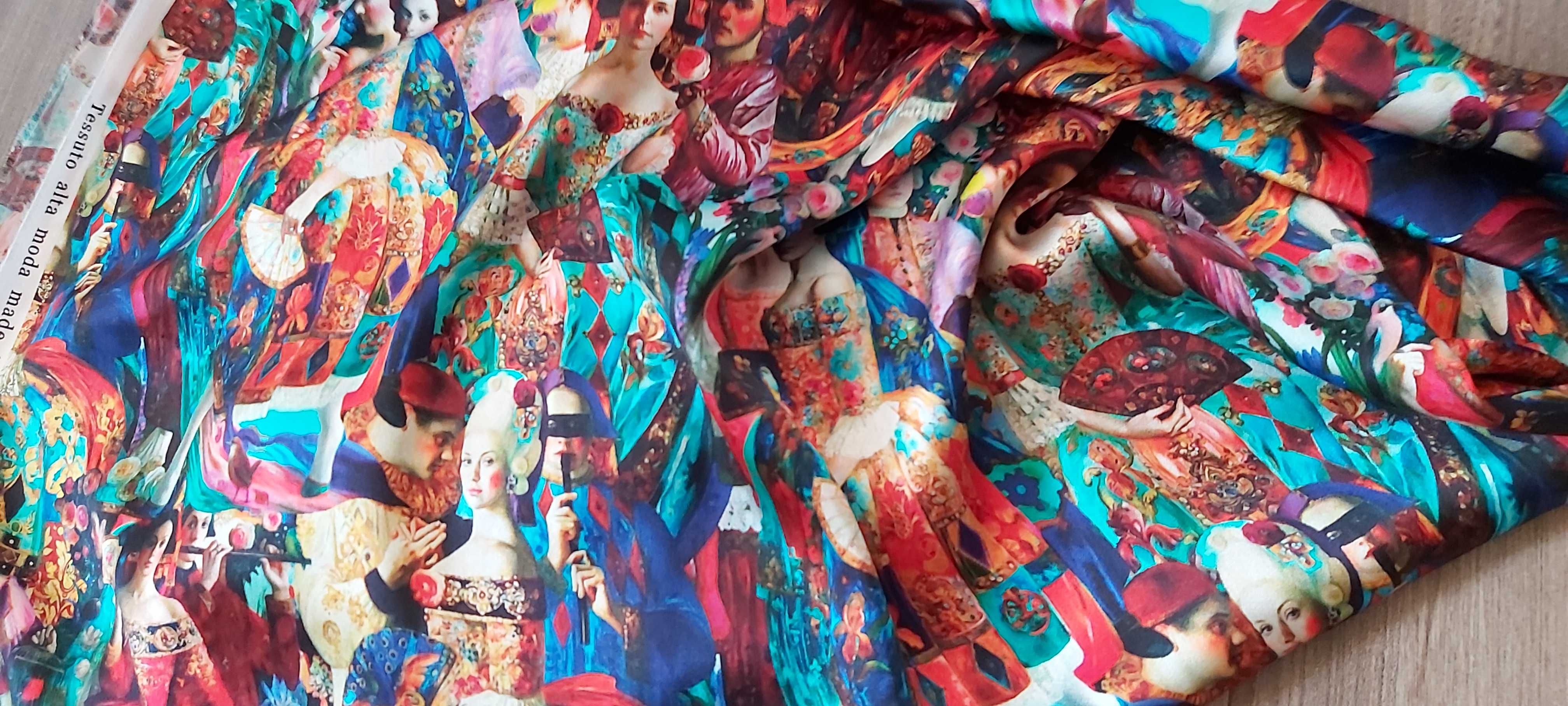 Италиански бутиков плат Silk/Seide -100 % чиста коприна,2.5 метра