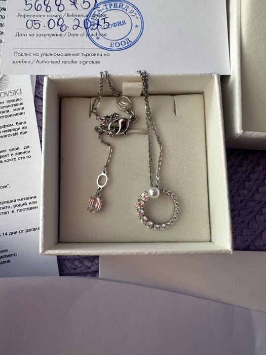 Колие с обеци Swarovski