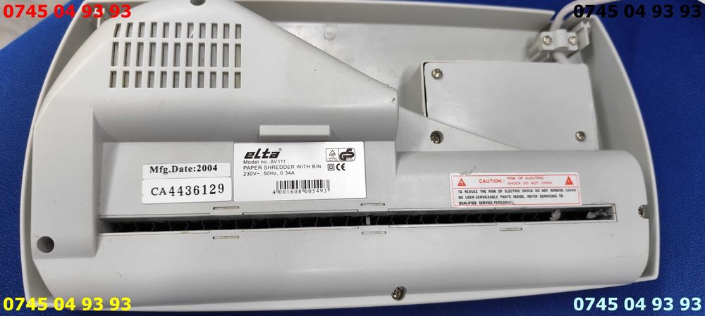 tocator distrugator hartie shredder ELTA AV111 cu galeata NOU
