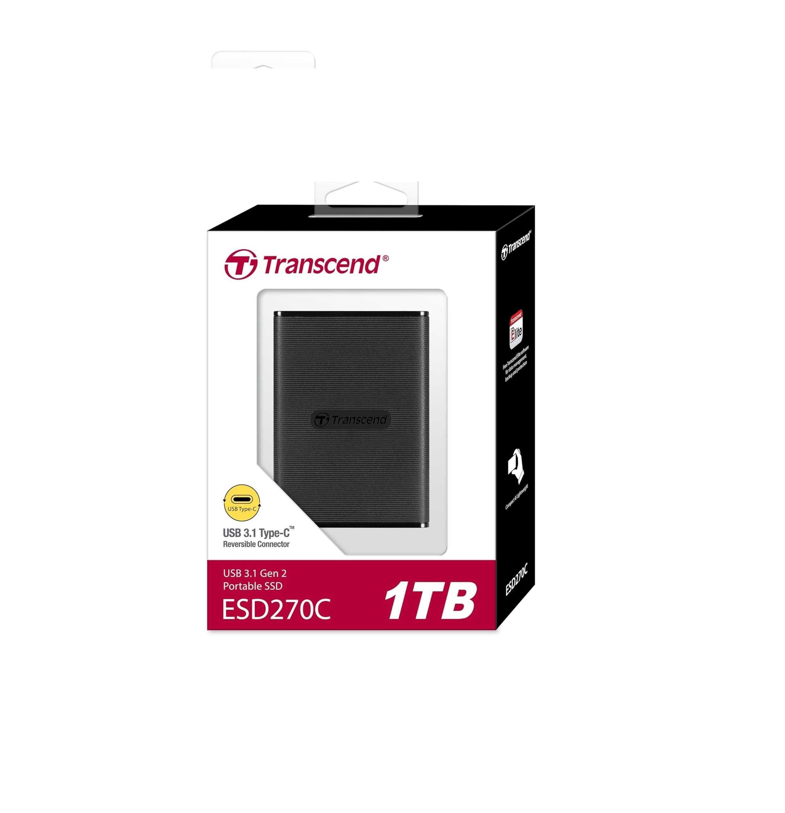 ; Накопитель внешний SSD TRANSCEND ESD270C/1TB