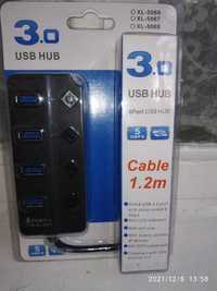 USB HUB 3.0 4port Разветвитель на 4 флешки для компьютера