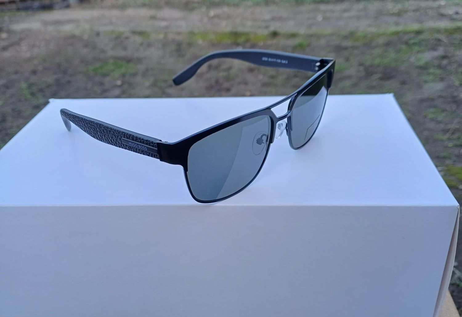 Ochelari de soare Hugo boss negru metal