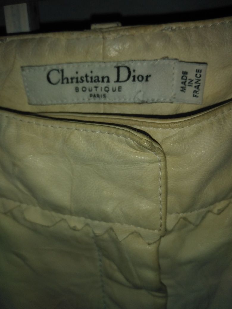 Christian Dior Boutique pantaloni de dama din piele naturala