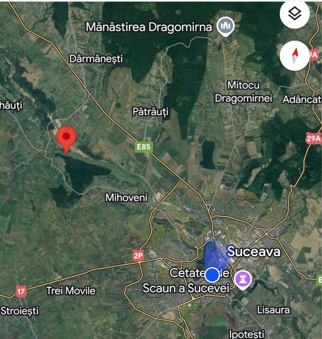 Teren intravilan construibil - 34 ari, zonă linistită langa pădure
