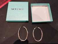 Morotole cercei rotunzi, argint Sterling 925 cu defect, diametru 50 mm