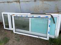 Продам пластиковую дверь с окном,желоб слива на крышу опилки
