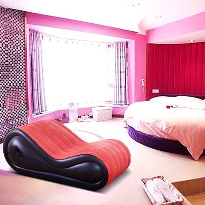 Fotoliu gonflabil pentru cupluri, curte, piscina, camping + pompa