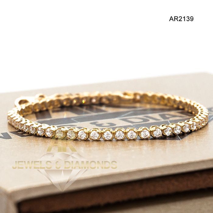 Bratara AUR 14 K Tennis model nou unisex ARJEWELS(AR2139)